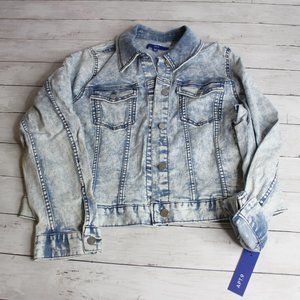 Apt. 9 Women's Denim Blue Jean Jacket Size XXL Vintage Wash Button Plus